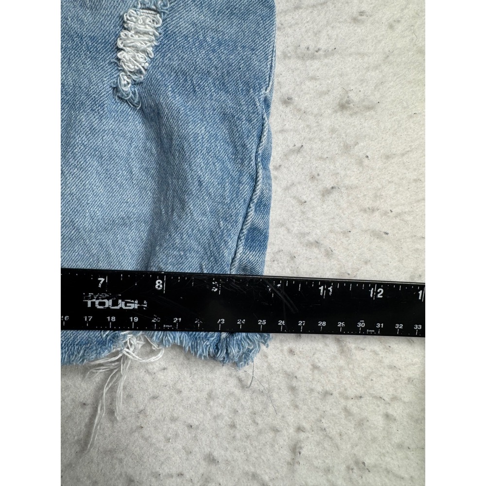 Levis Premium Ribcage Shorts Light Wash Distressed Denim 77879-0013 Size 27 - Picture 2 of 13